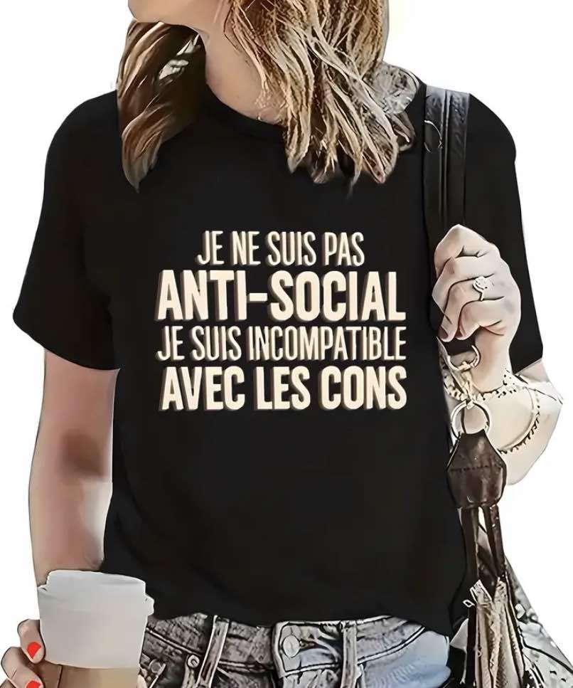 T-shirt « Je Ne Suis Pas Anti-Social »