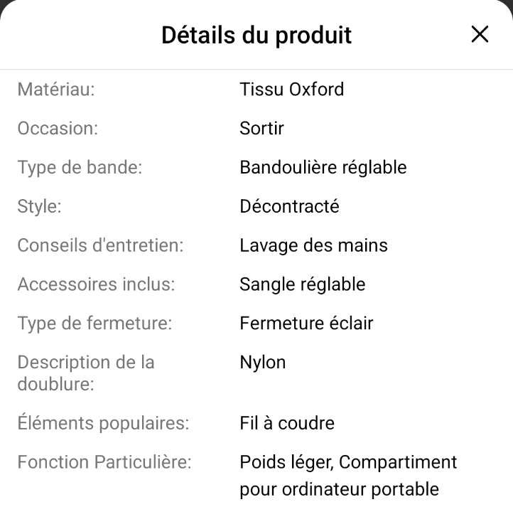 Sac à dos kit